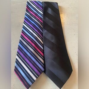 City Of London Multi color 100% Silk Men’s Neck Tie - set of 2